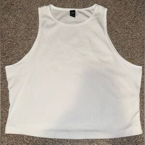 SHEIN White Sleeveless Ribbed Tank Top